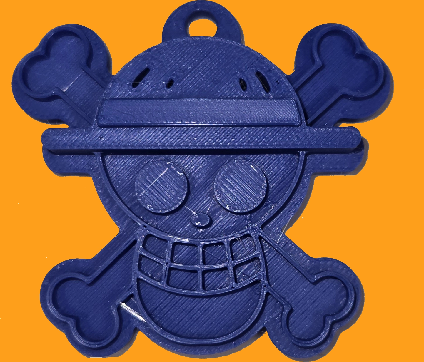 One Piece Luffy logo 3D print front view